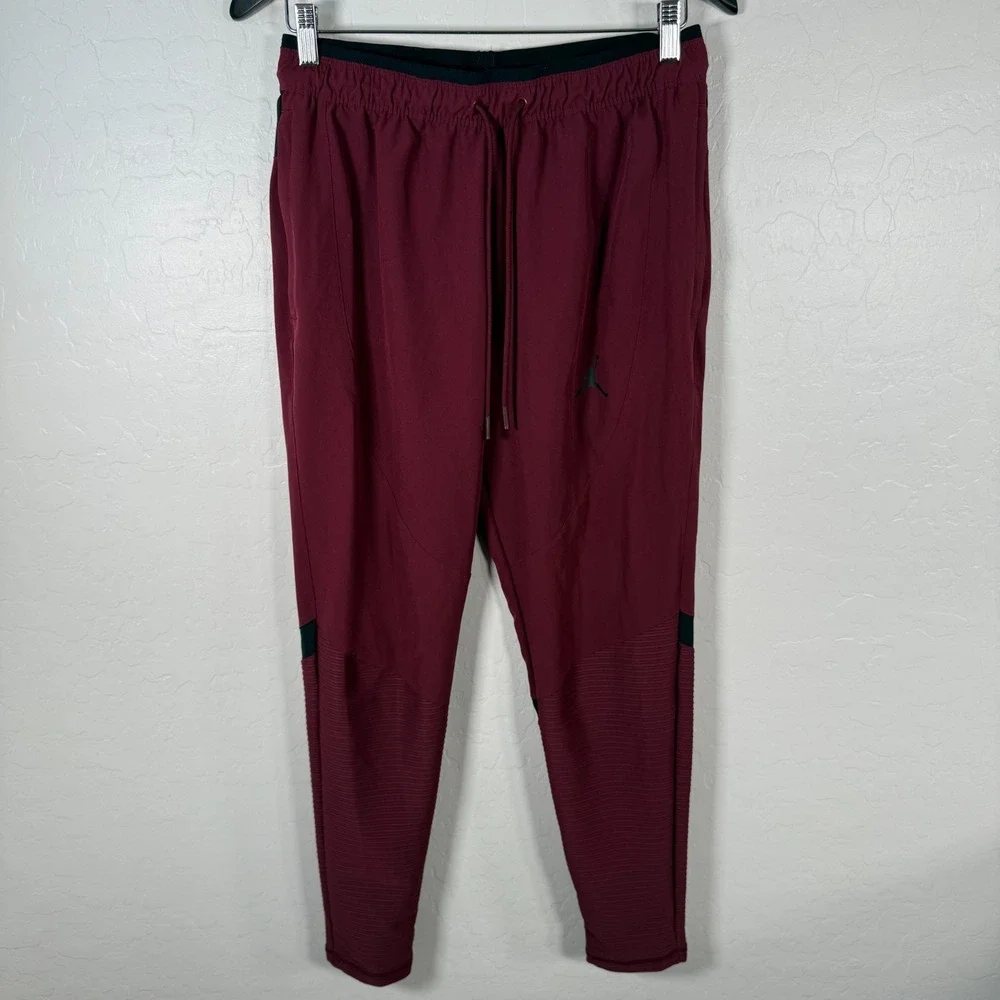 Nike Jordan Pants Mens Medium Red Sport Woven‎ Training Stretch Active DV1277